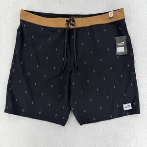 Local Motion Hawaii Board Shorts Mens 38‎ Black Mojave BS Swim Trunks Surf Beach